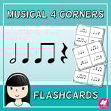 Flashcards with 4 Corners/Section - Standard Notation Reproducible PDF